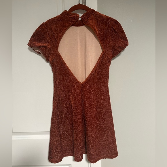 Free People Mini Velvet Dress Size Small - Picture 3 of 4